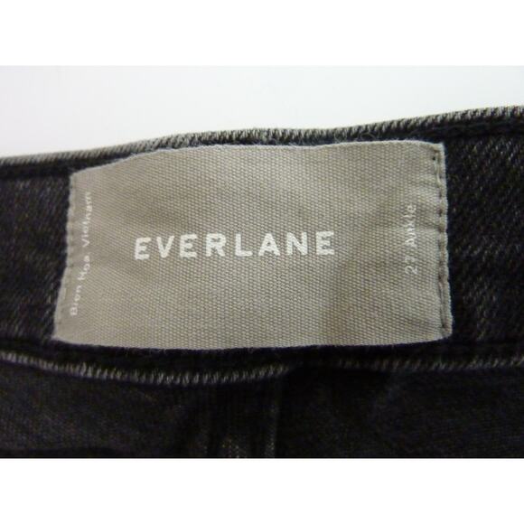 Everlane Black Denim Jeans 27 Ankle High Rise - Picture 6 of 7